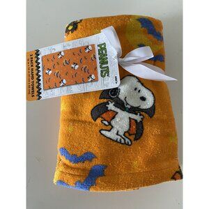 Set Of 2 Peanuts Snoopy Woodstock Halloween Vampire Bats Hand Towels 16 X 26”
